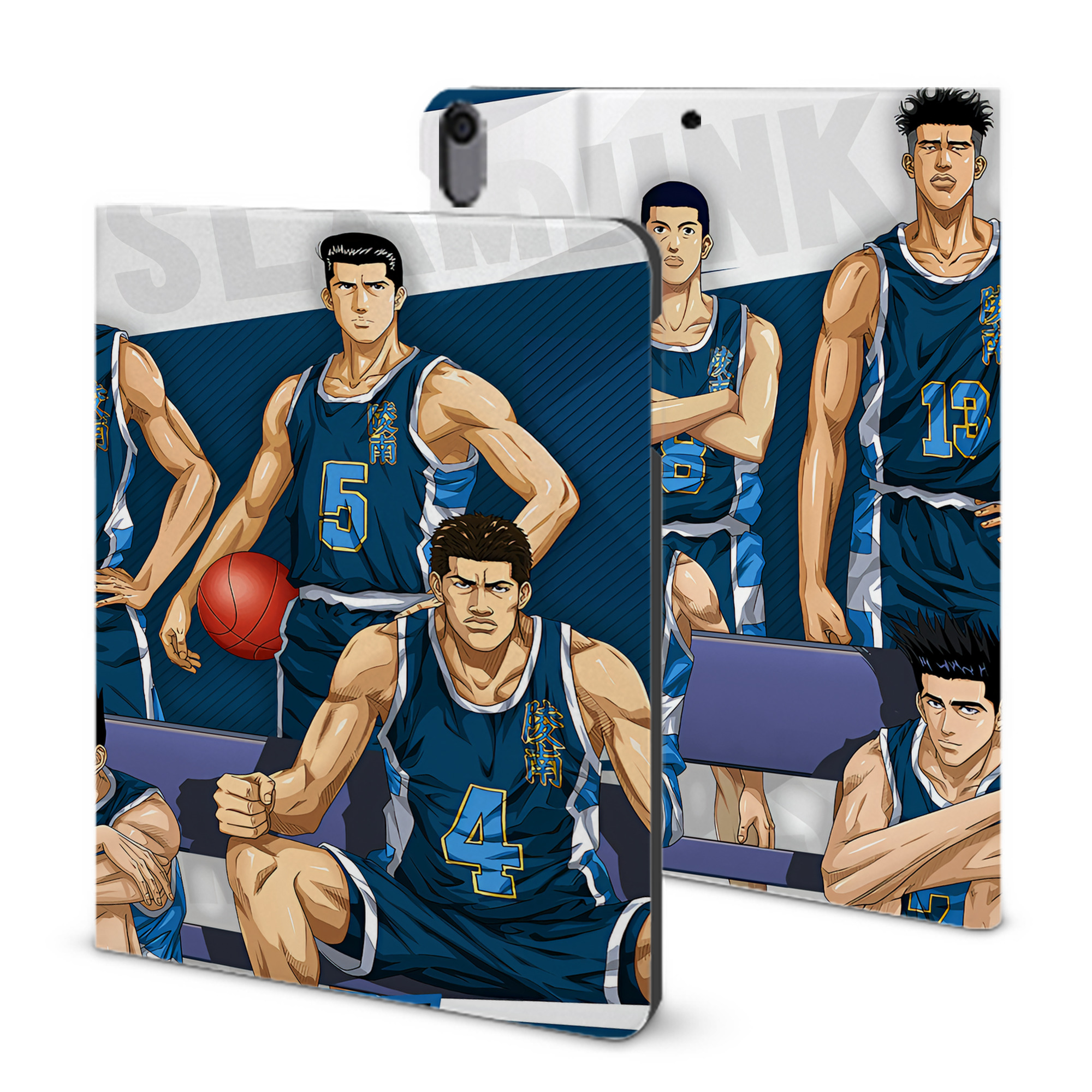 （画像用） SLAM DUNK／スラムダンク IPad ケース ブック型 PUレザー TPU 耐衝撃 軽量 薄型 ペン収納なし 全面保護 IPad 各モデル対応